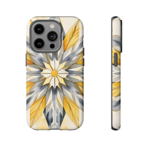 Sunshine Bloom Mosaic - Impact Resistant Phone Case iPhone 14 Pro Matte